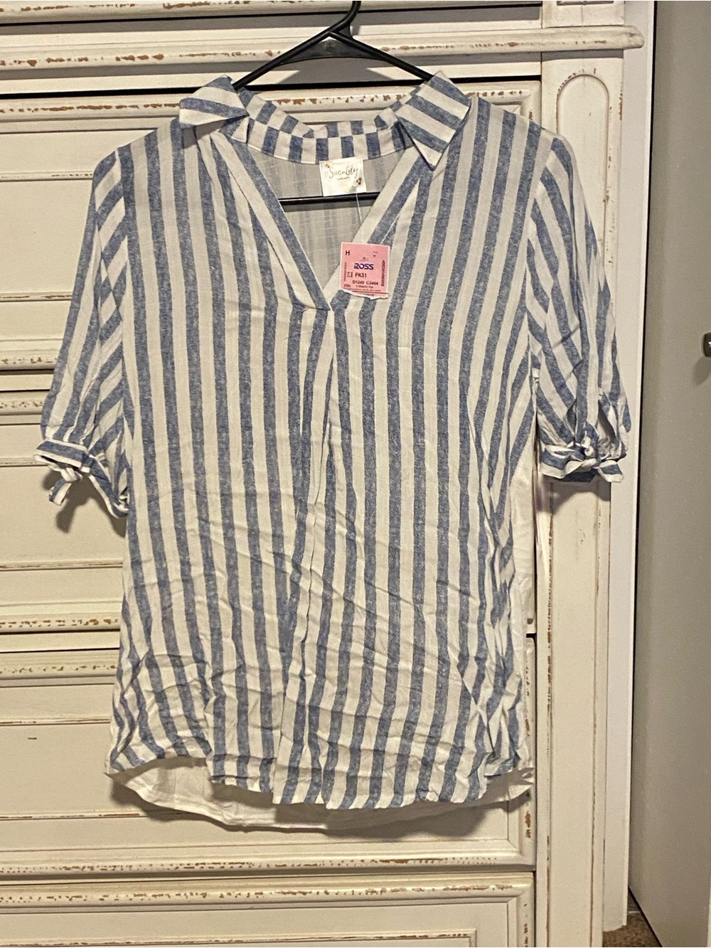 Siren Lily Blue & White Striped V-Neck Tunic